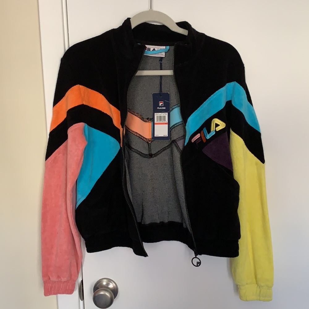 FILA zip up terry sweatshirt! NWT - Picture 5 of 7